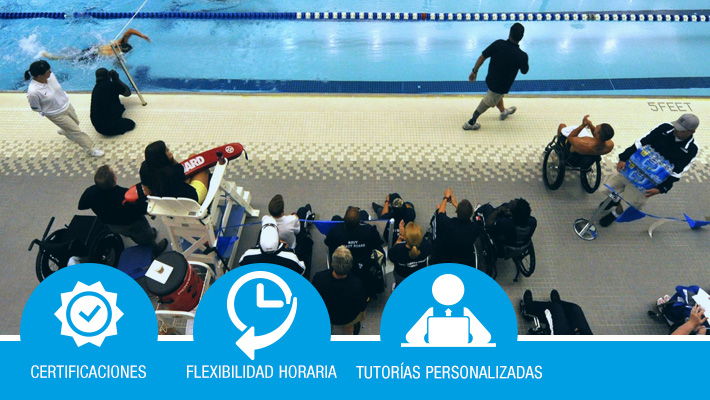 Monitor de natación para la diversidad funcional
